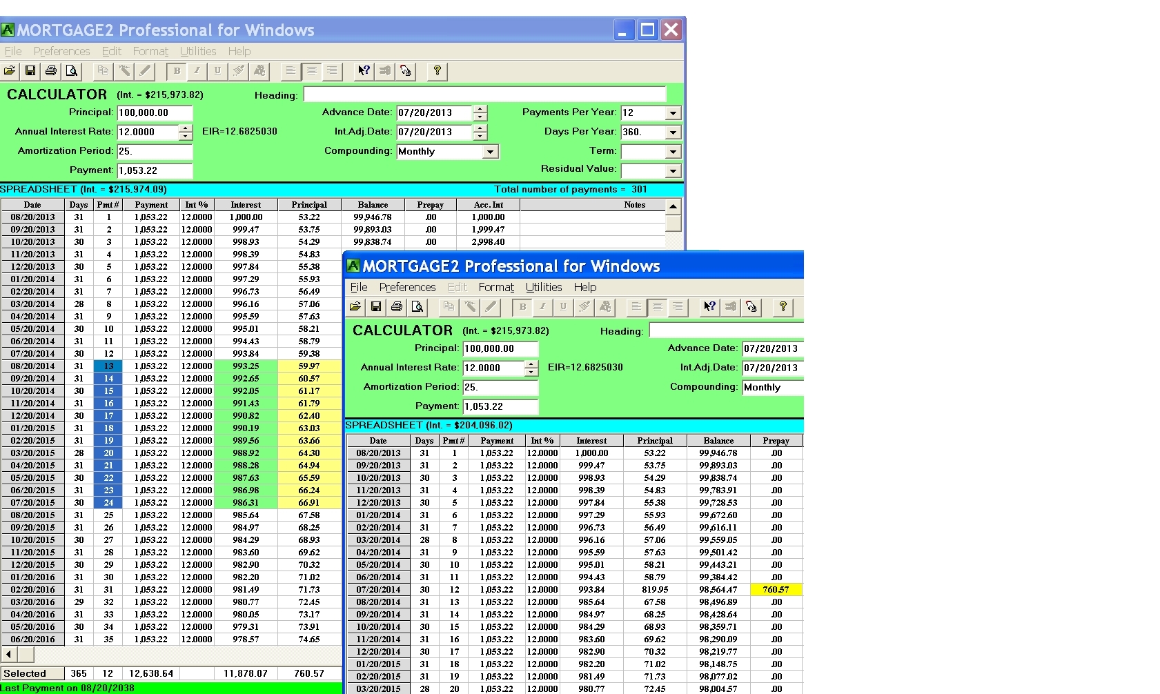 prepaying principal amortization com