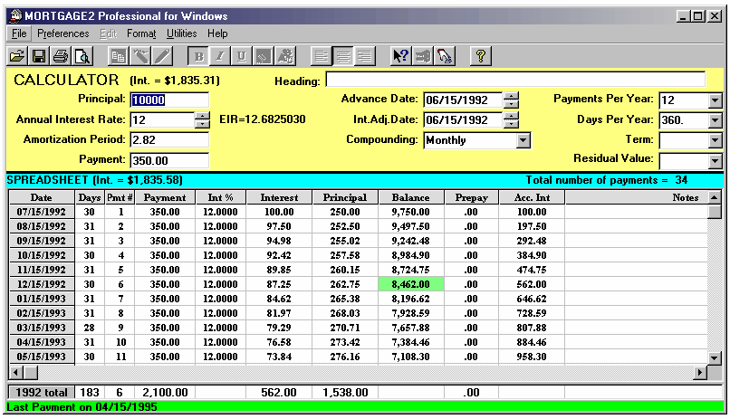 Calculation Mortgage Program